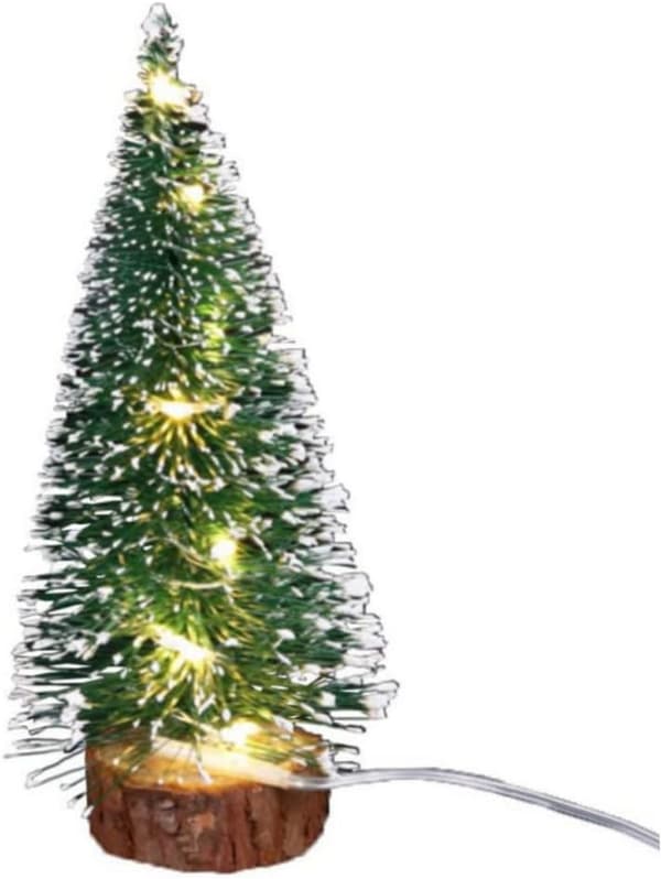 20 cm varmt lys juledukkehus tilbehør, mini Ch