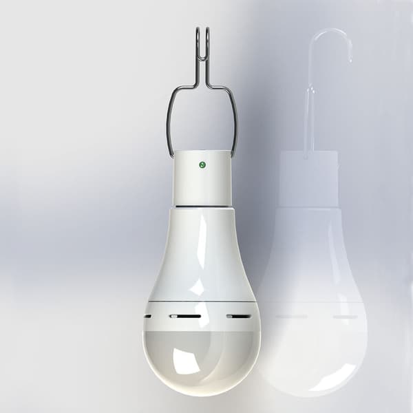 Solcellelampe 3 niveauer justerbar lysstyrke DC 5-6V 7W 20LED