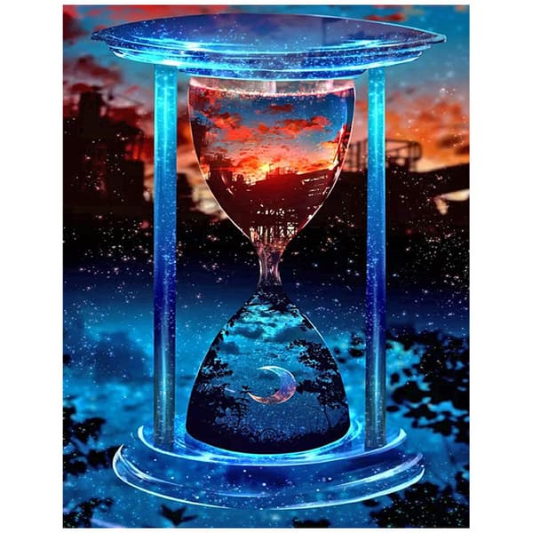 30x40cm Voksne Børn 5D DIY Diamantkunst Malersæt - Timeglas