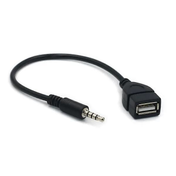 3,5 mm bil AUX lydkabel til USB lydkabel bilelektronik til musikafspilning [CO]