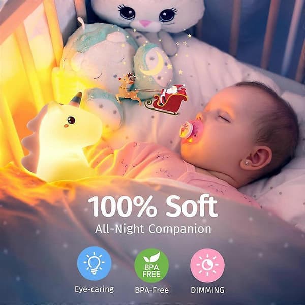 Kids Night Light, Rechargeable Toddler Night Light, Unicorn Lamp