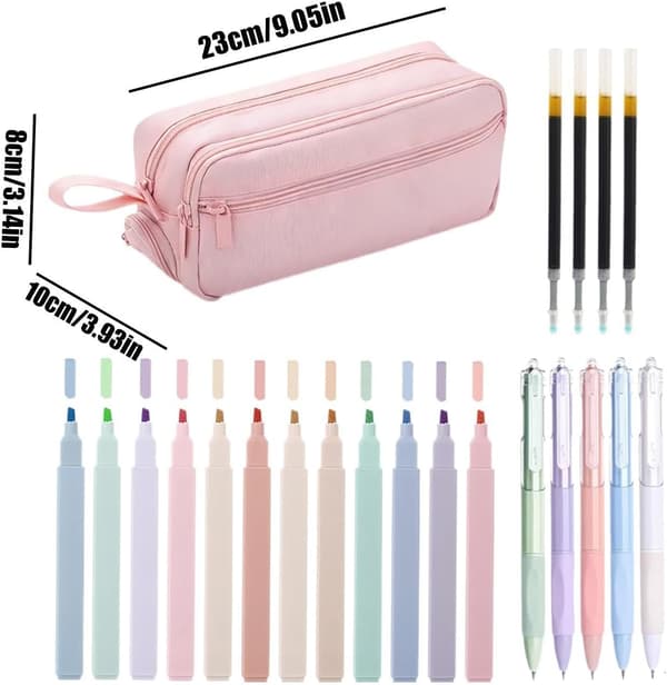 skoleartikler, design papirvarer til studerende pink - Rosa