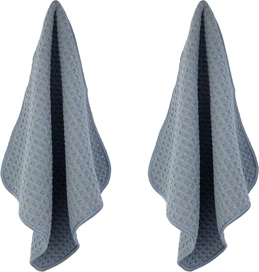 (Grå 30x30 cm) 8 Ultra Premium Mikrofiber Kökshanddukar - Hand/Diskar - Bikakestruktur