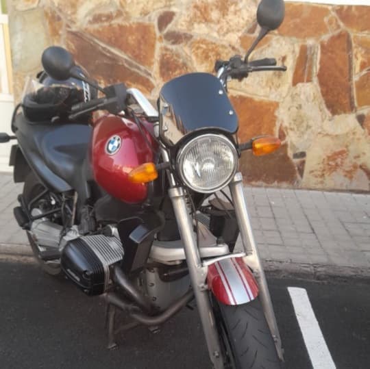 Motorcykelstrålkastares vindruta, modifiering retro vindruta, un