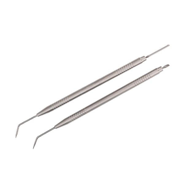 2 Pcs Eyelash Lift Separator Tool Double Headed Stainless Steel Eyelash Separation Rod with Comb Silver