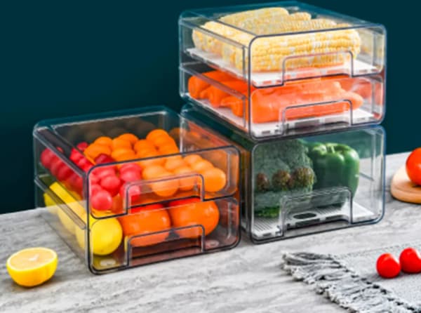 Kylskåpsförvaringslåda 34*12,8*11cm Kylskåpslåda Organizer Hängande Transparent Låda Förvaring