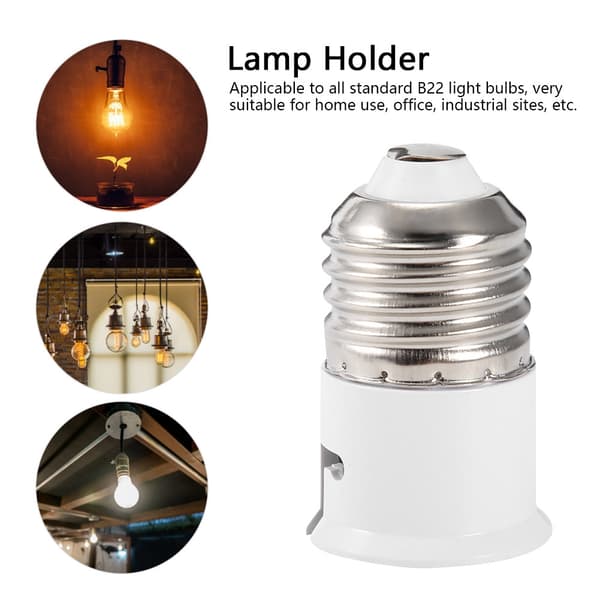 Household E27 to B22 Light Bulb Socket Adapter Converter Base Conversion Socket