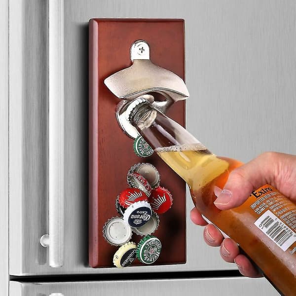 Magneettinen pullonavaaja - Seinään asennettava pullonavaaja automaattisella keräystoiminnolla