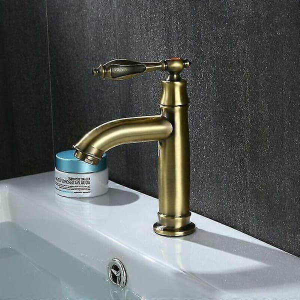 Retro Single Handle Brass Basin Faucet Antique Copper Basin Mixer