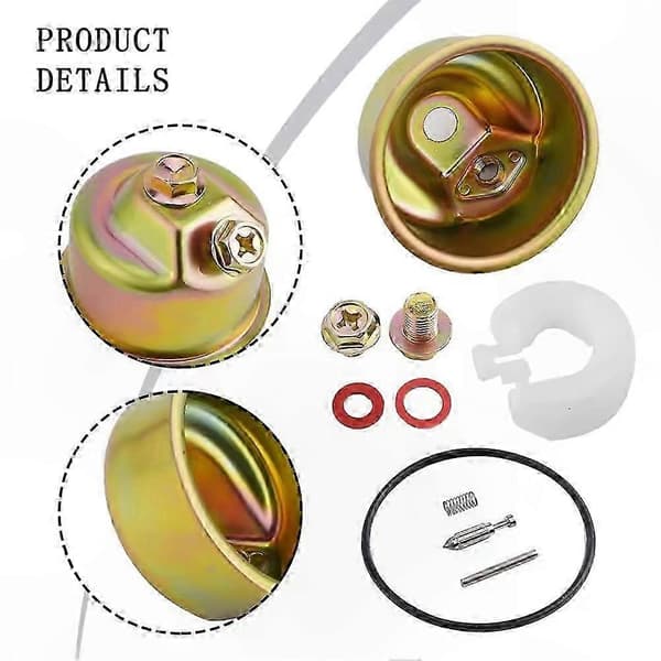 Carburetor Repair Kit with Needle, Float Bowl, Float, Gasket, Seal, and Pin for Small Engine Lawn Mower Parts