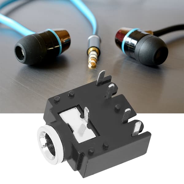 50 stk. 5-bens stereo headset indvendig fatning stik montering lydstik PJ-307 3,5 mm