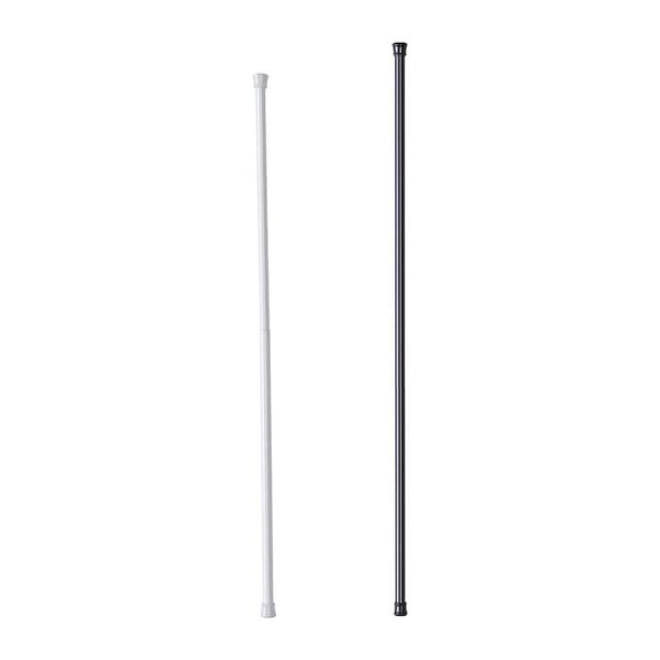 Utdragbar Gardinstång utan Borrning, Teleskopisk Duschdraperistång, Justerbar Duschstång för Badrum, Sovrum (Vit, 55-90 cm)