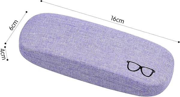 5 stk. Linned Canvas Hårde Brilleetuier, Solbrille Beskyttende Æske