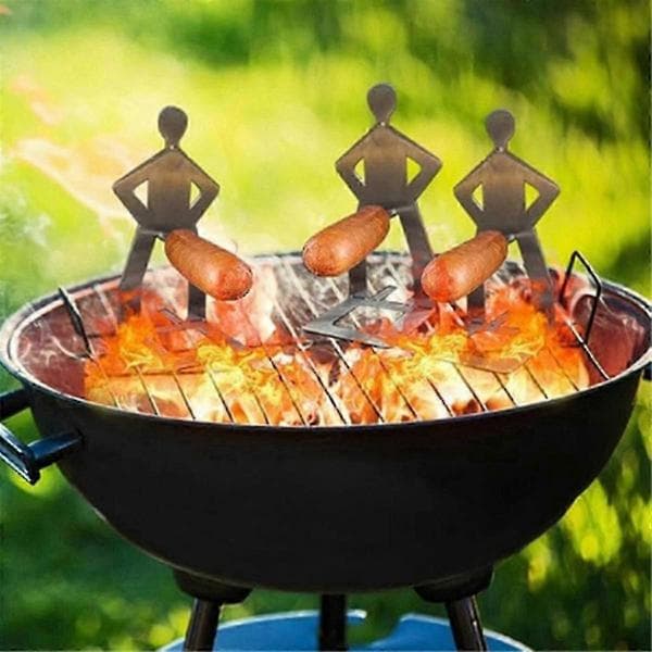 4 morsomme BBQ-tilbehør Pølseholder Stativ