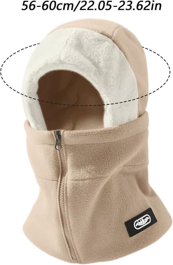 vinter ansiktsskjold for menns beskyttende termisk lue khaki - Khaki