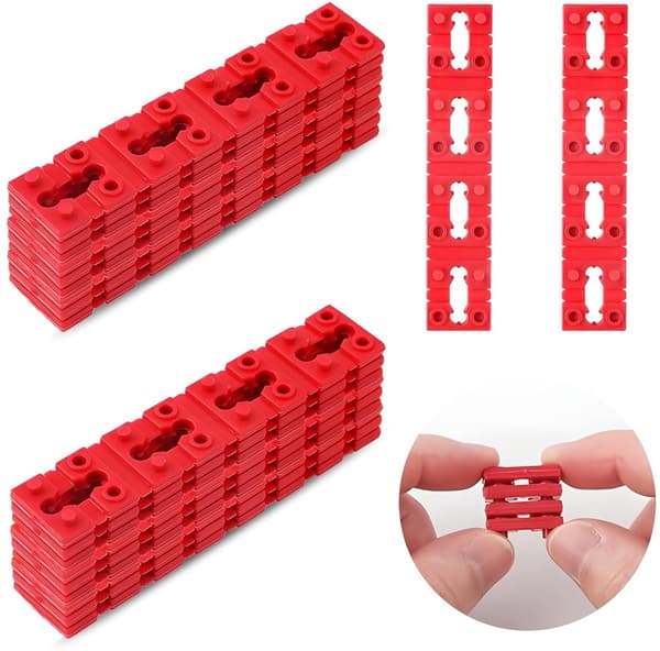 48 Pieces - Outlet Spacers - Switch and Outlet Spacers - Outlet Accessories - Perfect for Securing Loose Outlets - Red