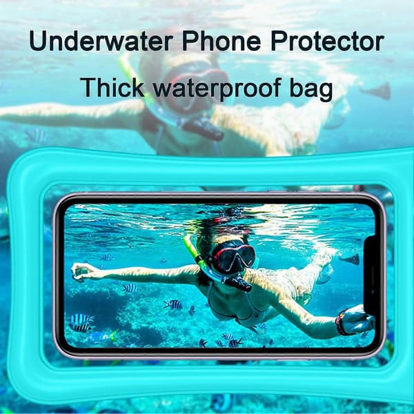 Waterproof Phone Case with Lanyard Transparent Touchscreen Universal Phone Protective Pouch for Boating Diving