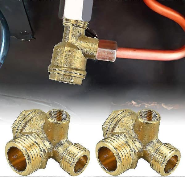 2 stk. Kobber Kompressor Kontraventil 10mm 16mm 20mm Rustfri Kompressor Kontraventil Slidstærk Kompressor Kontraventil Til Tilslutning af Rørfittings