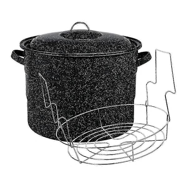 2 pcs 20.4-liter Water Bath Canner with Jar Rack Kitchen Equipment