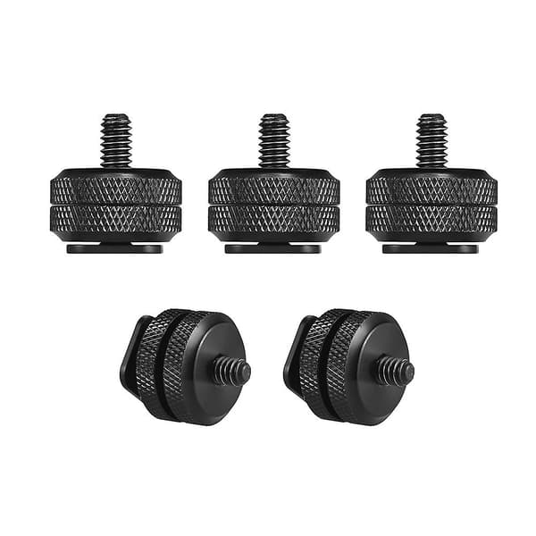5st Camera Hot Shoe Mount till 1/4 \"-20 Tripod Screw Adapter Hot Shoe Mount för DSLR Camera Rig