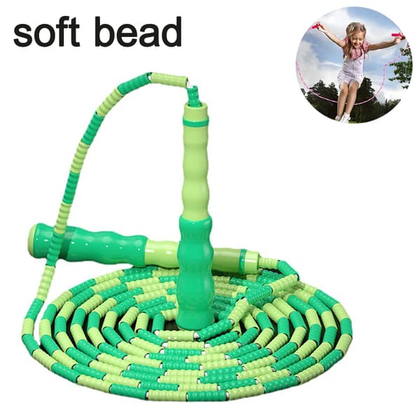 Perlebesat sjippetov, justerbart sjippetov til voksne med bløde perler soft beads