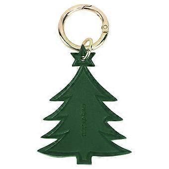 Snygg Hängande Julgransformad Nyckelring i Läder, Bildekoration 7.5X4cm Väskaccessoar 1Set