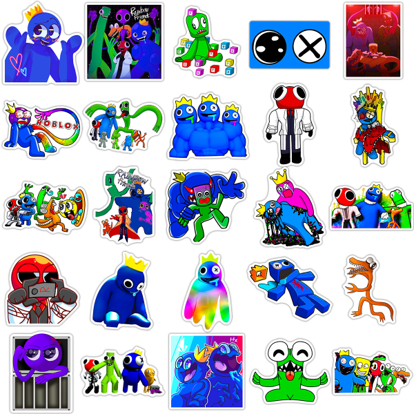 50 stk roblox rainbow friends Graffiti Stickers Laptop Skateboard