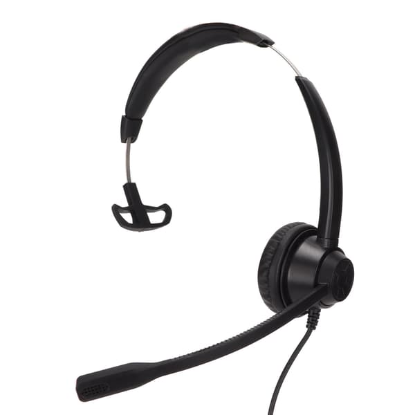 2,5 mm Business Headset Støjreducerende Monaural Traffic Headset til enheder med 2,5 mm hovedtelefonstik Sort