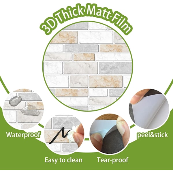 Self-adhesive stickers 20x10cm (48 sheets)