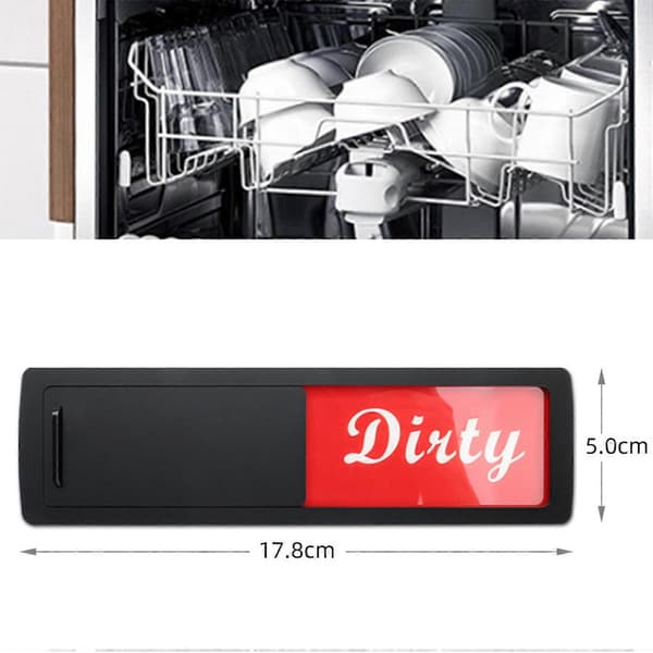 Oppvaskmaskinmagnet Skitten Ren Lettlest Skyvbar Oppvaskmaskin Skitten Ren Magnetisk Indikator-FX- E E