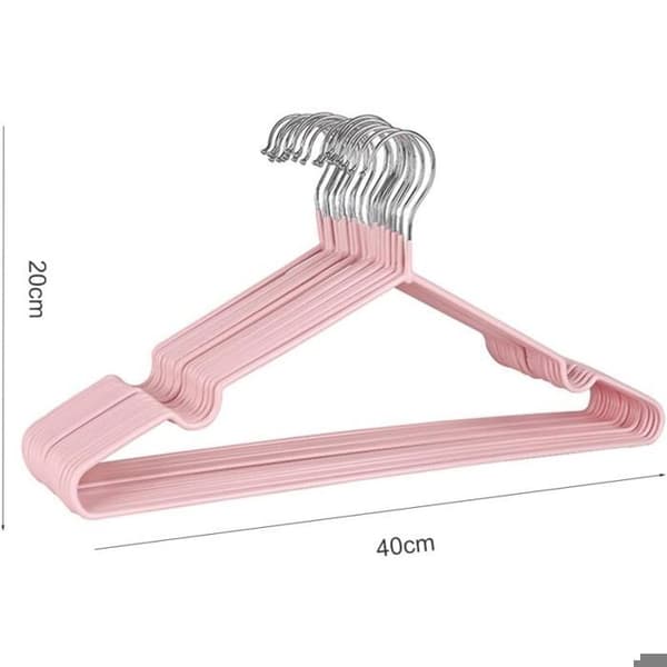 Metal Hangers with Premium Rubber Coating - Highly Durable - Space Saving - Wardrobe Hangers -