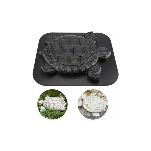Form för sköldpadda 15,74x13,39x1,50 tum dekorativa stenar för trädgårdsgräsmatta