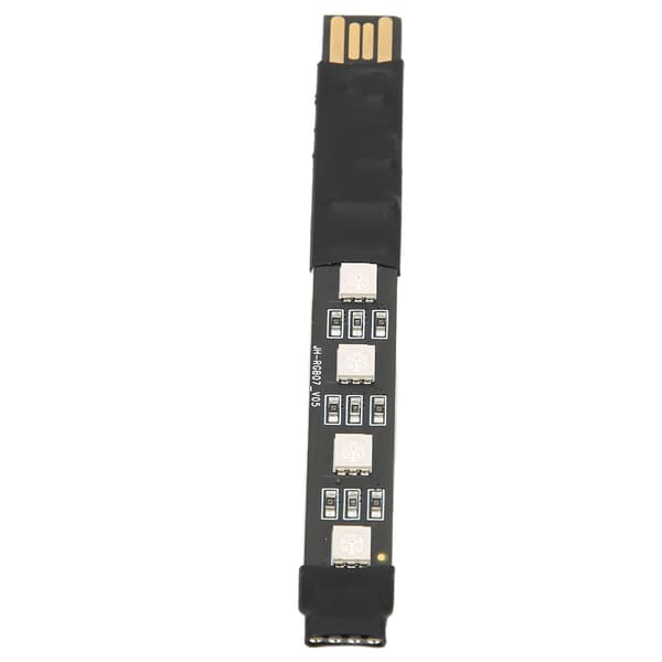 LED Strip Lights Remote Control 4-Pin Interface Convenient Practical Music Sync Lighting Unit for Home Black