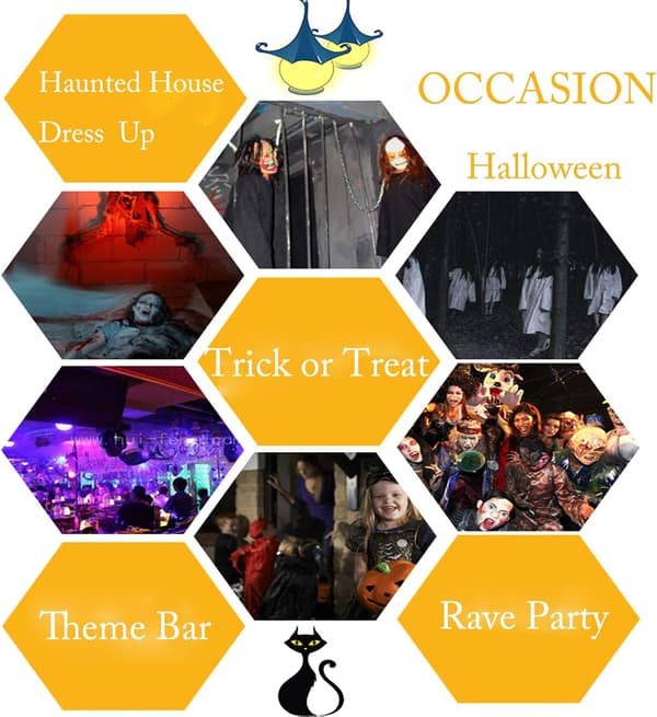 Halloween Edderkop-rygsæk kostume til voksne, sort og farverig