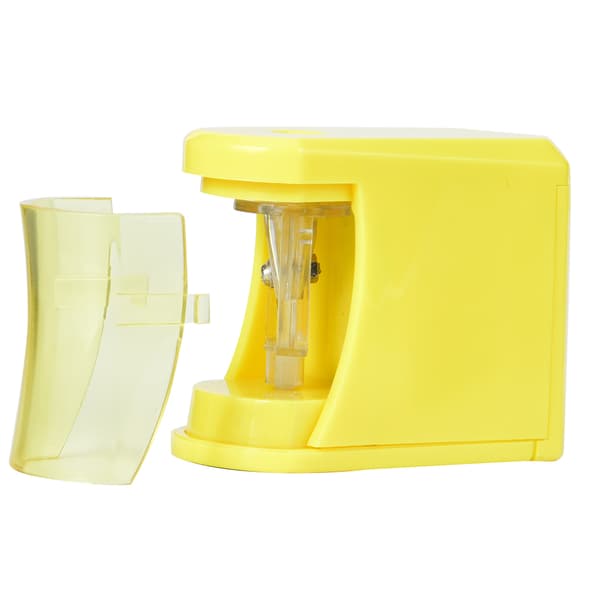 Yellow ABS Electric Pencil Sharpener, Efficient, with Non-Slip Base, Office Supplies for Students, Aquaforge