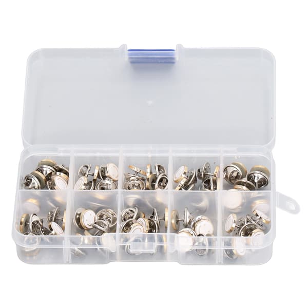 150 pcs Brooch Button Invisibility Anti-Exposure White Smiling Face Hidden Snap Button Removable Pins for DIY Crafts