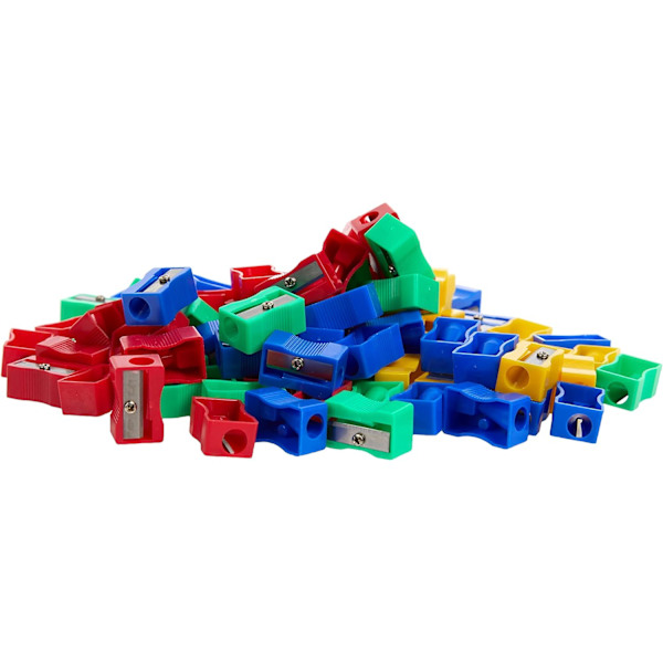 Plastic Pencil Sharpeners - Assorted (100-Pack)