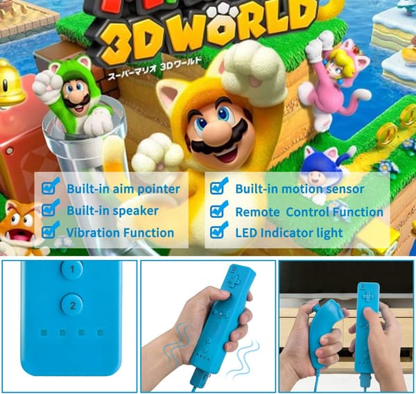 2 Höger WII-kontroller Fjärrkontroll Spel Wii-kontroller med S