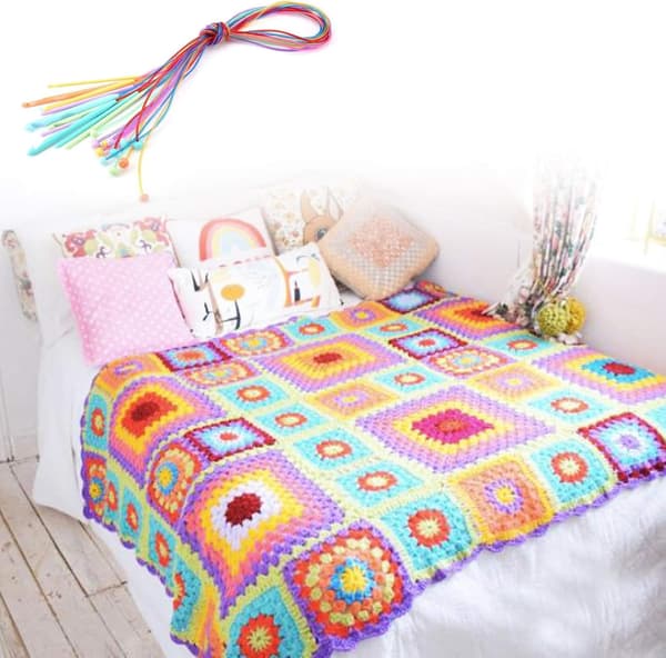 Tunisialaiset virkkuukoukut kaapelilla, 120 cm, 12