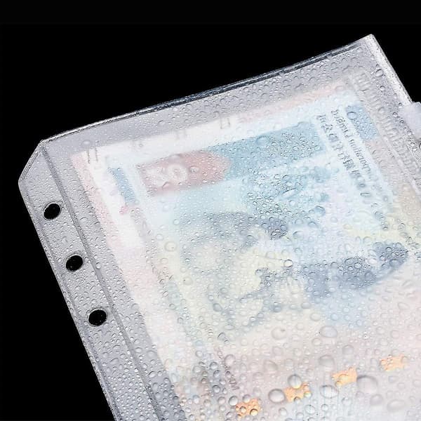 10 stk A5-lommer med glidelås for notatbok Vanntette