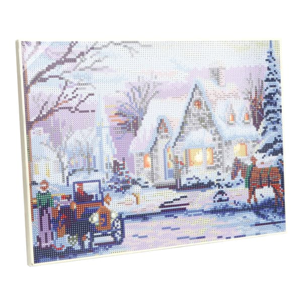 LED Diamond Painting Light Snow Pattern Diamond Embroidery Craft Home Wall Decoration