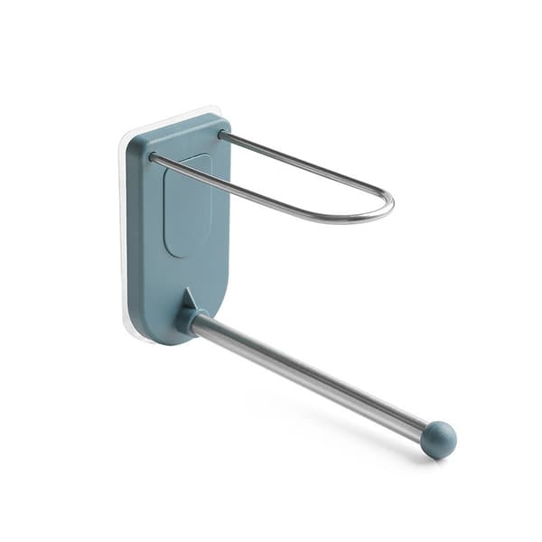Wall Mounted Clothes Hanger Organizer 2-Layer Stainless Steel Self-Adhesive Storage Holder Stacker White White