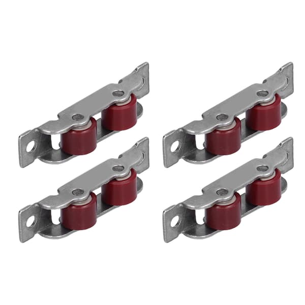 4-pack Sliding Window Wheels with Screws Double Wheel Sliding Window Door Rollers Hardware