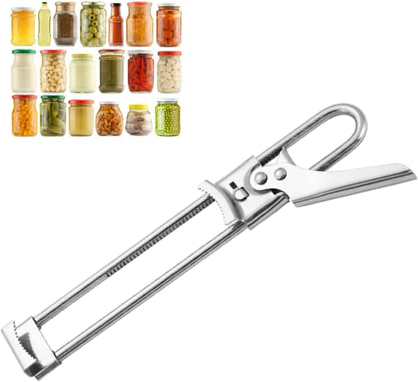 Manuel dåseåbner, justerbar dåseåbner til gigt, køkkenredskab i rustfrit stål, flaskeåbner (19 cm)-FX-