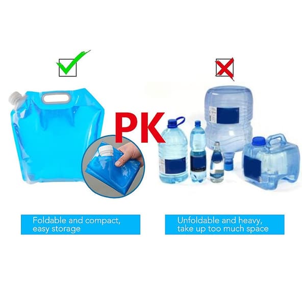 5L / 10L Foldable Water Container Water Storage Jug Bag for Outdoor Camping Hiking Emergency Survival