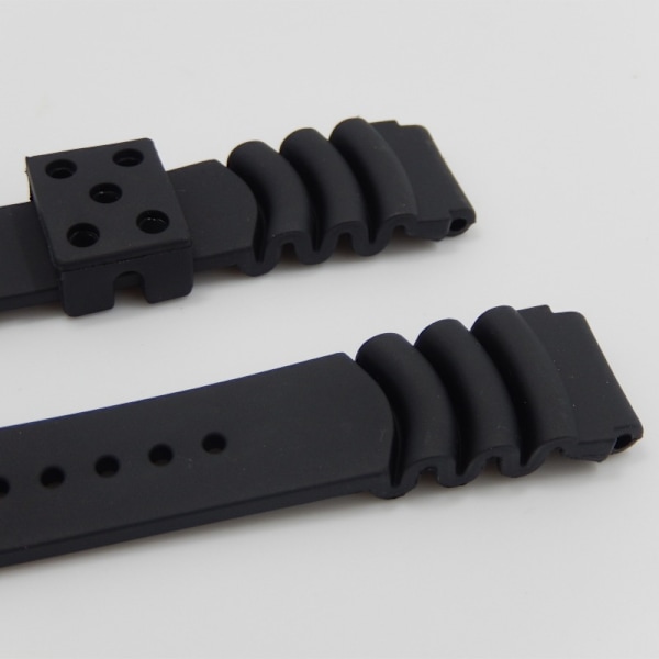 Rubber Curved Line Strap 22mm Diver Model and Spring Bar