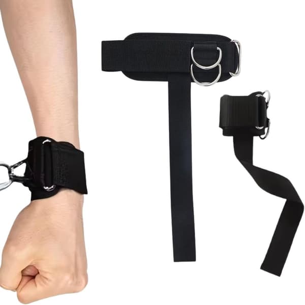Pull-Up-hjelpemiddel, håndleddsstropper for vektløfting med D-ringer, styrketrening, 2-pakning