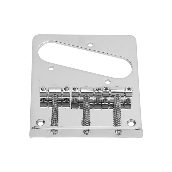 Fixed 3-Saddle Electric Guitar Bridge, Metal String, String Holder, Replacement with Mounting Screws