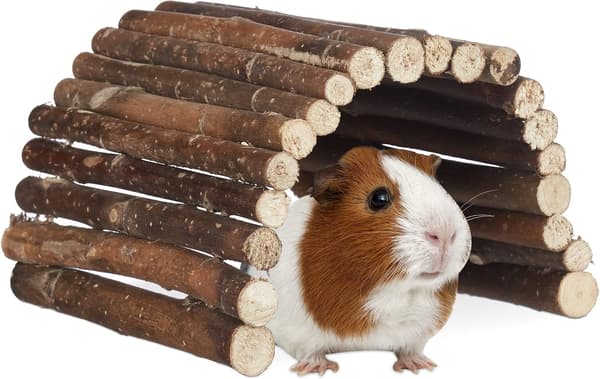 Rodent Wooden Bridge, Tunnel for Cage, Hamsters, Rabbits, Bendable