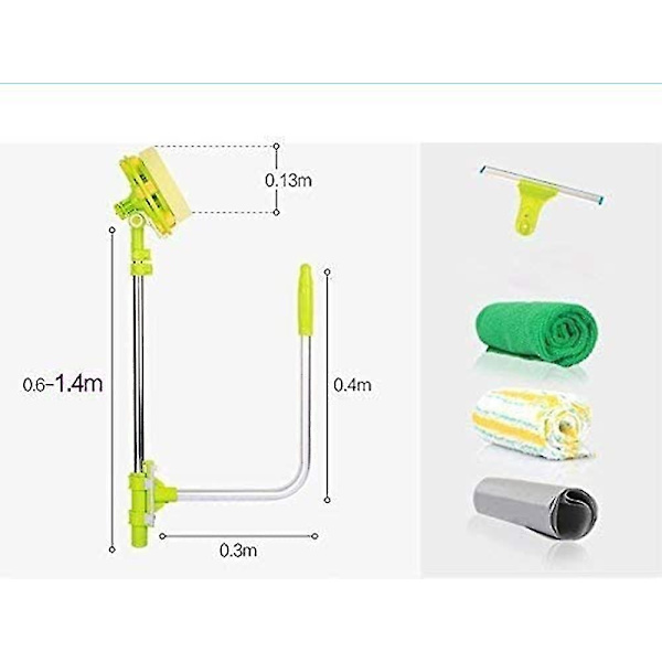 Telescopic Window Cleaner - U-shaped Scraper - Easy Access - WELLNGS-XM4-